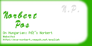 norbert pos business card